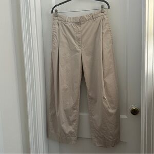 COS “Wide-Leg Cream Twill Pants” Size 12